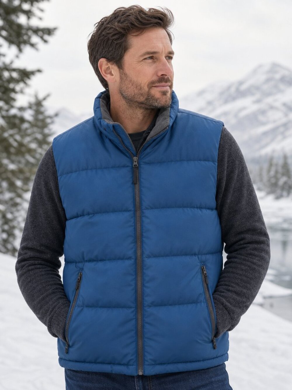 Outdoor Life Blue Quilted Vest